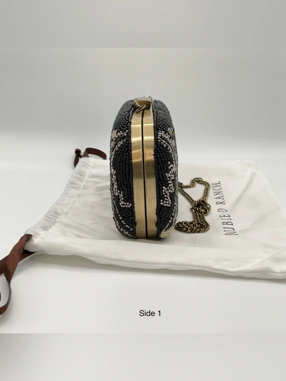 LE Double D Ranch - Road Runner Beaded Luxury Clutch w/Chain Strap - BRAND NEW